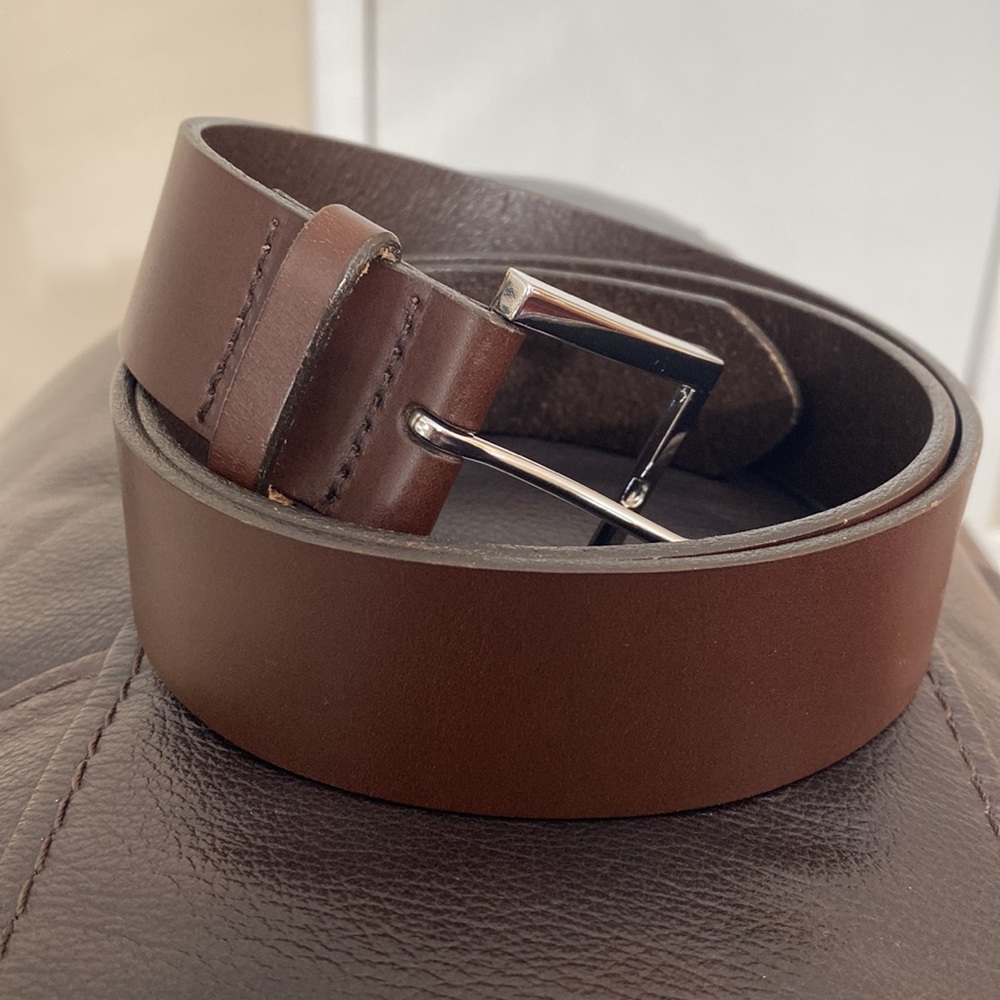 Banana Republic Men Brown Leather Belt Size 34 Preowned